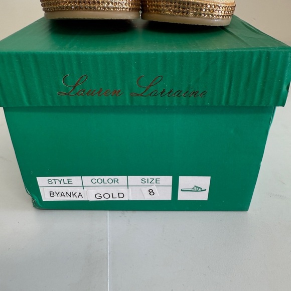 lauren larraine Byanka Gold sandals womens 8 - Picture 6 of 6